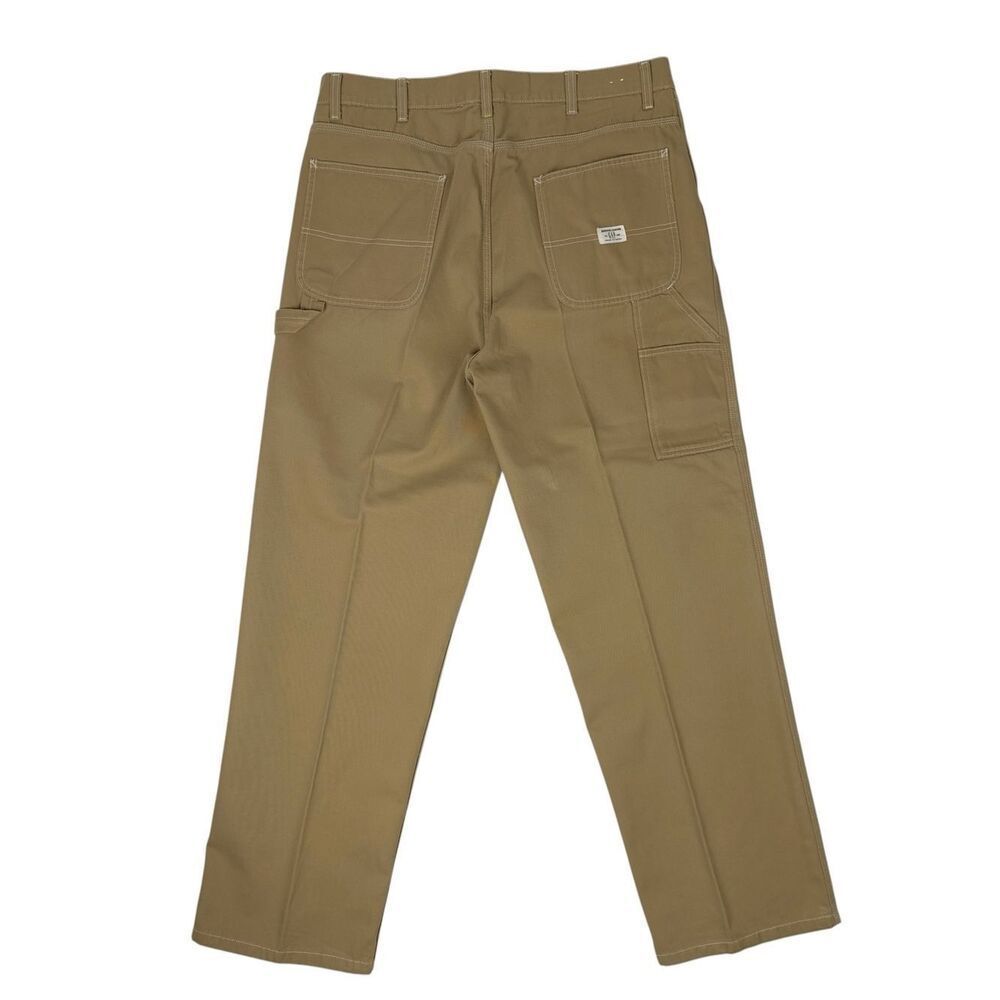 Vintage GAP Factory Store Carpenter Pants Mens 38x32 Khaki Cotton 2002 Wide Leg